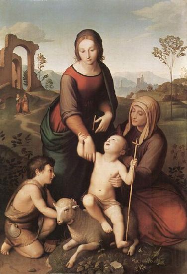Overbeck, Johann Friedrich Maria und Elisabeth mit dem Jesus Spain oil painting art